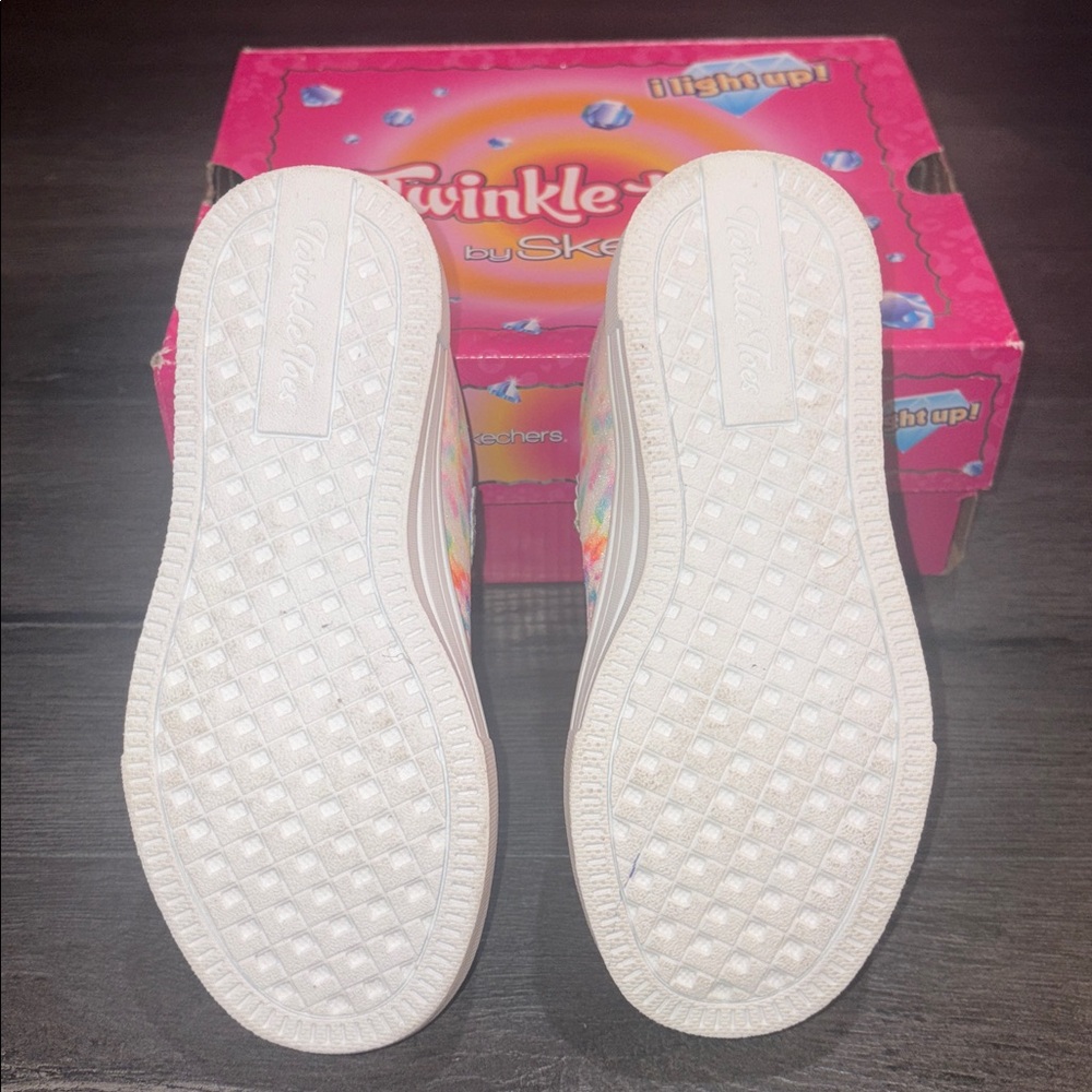 NEW Skechers Twinkle Toes Spark Stormy Brights Slip on Light up Sneakers Size 11 - Picture 8 of 14
